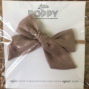 Little Poppy co Mauve shimmer bow